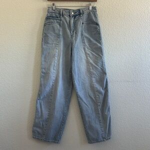 PTCL Barrel Loose Wide Leg Tapered Pleated jeans